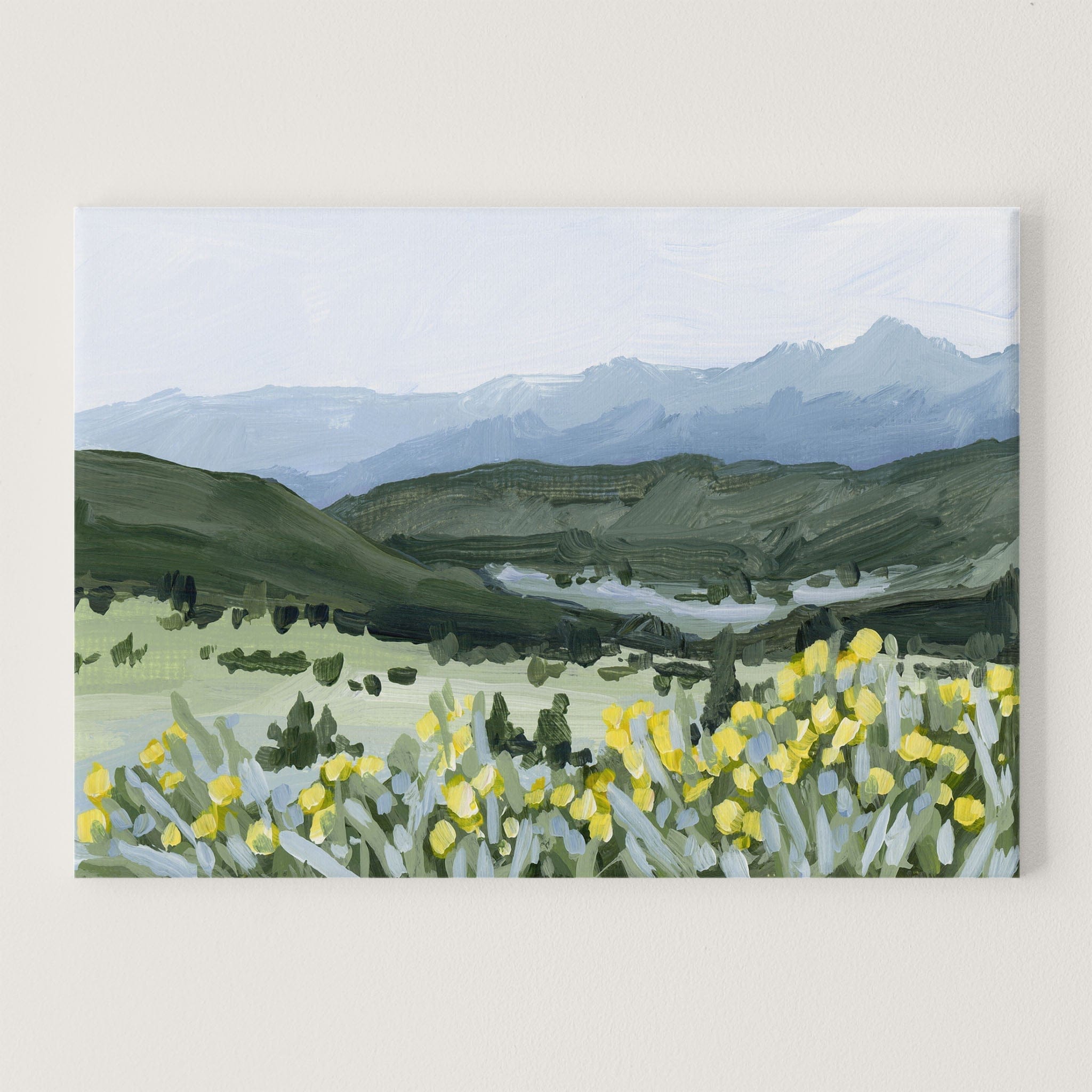 Katie Garrison Art Print Stretched Canvas / 8x10 in / No Frame "Wildflower Hike" Art Print