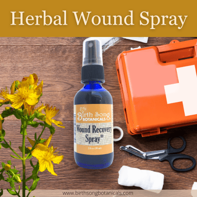 Birth Song Botanicals Co. First Aid Herbal Wound  Spray for First Aid