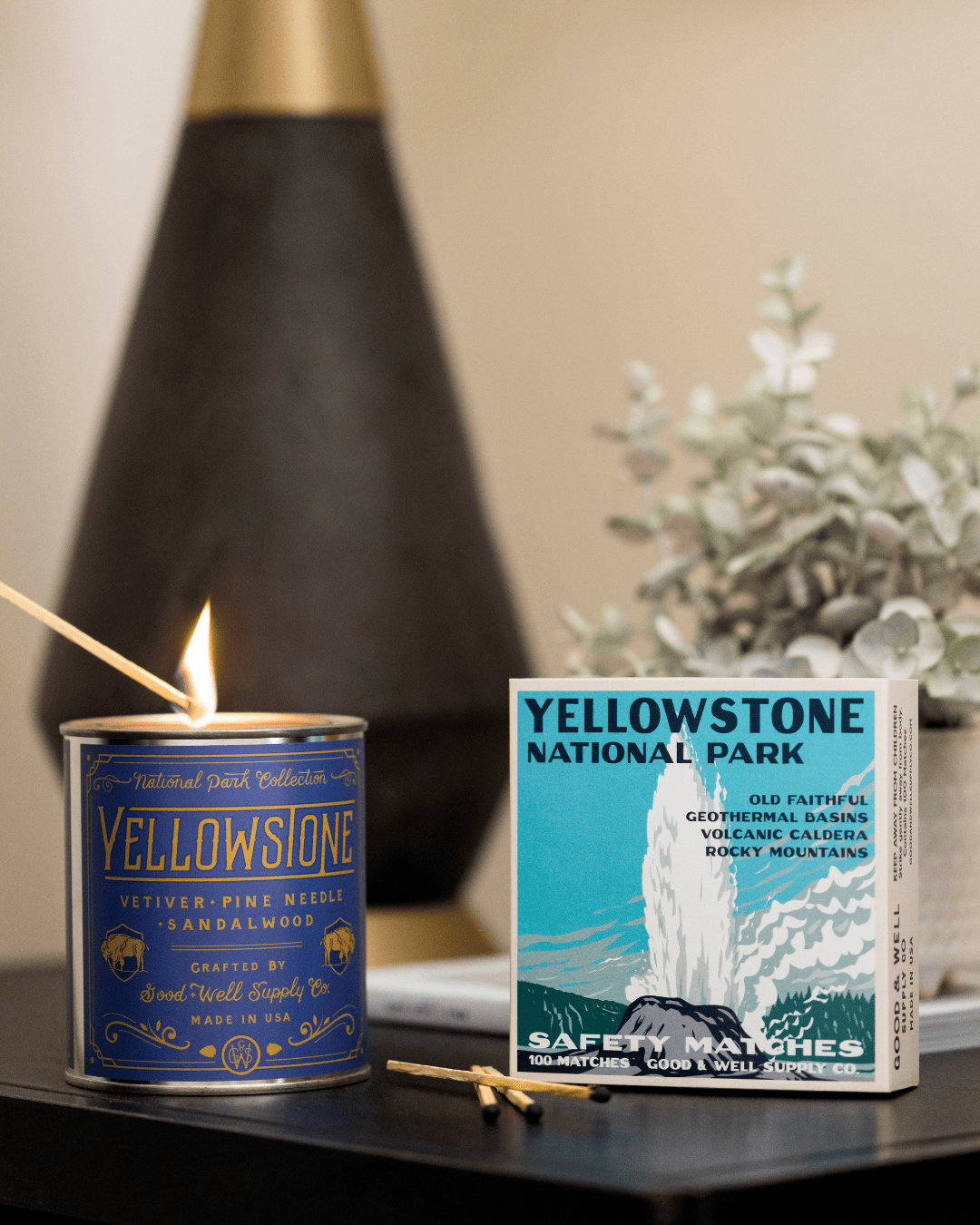 Good &amp; Well Supply Co. Yellowstone Vintage National Park Cabin Matches