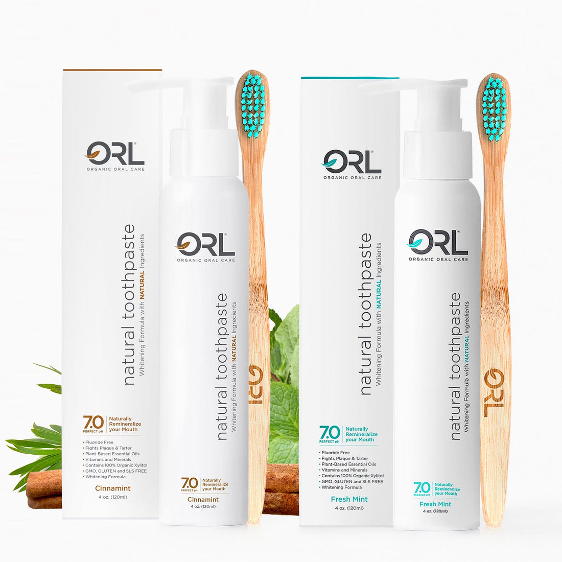 ORL Bundle Yours &amp; Mine Toothpaste Combo - Fresh Mint &amp; Cinnamint