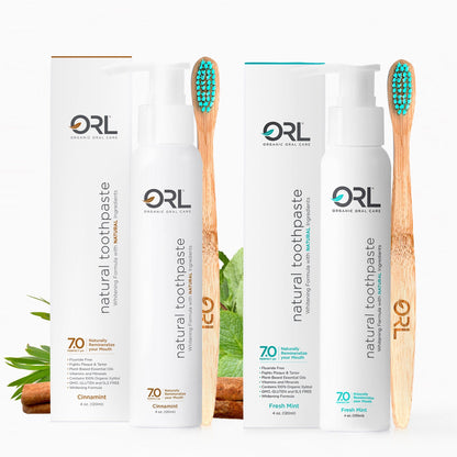 ORL Bundle Yours &amp; Mine Toothpaste Combo - Fresh Mint &amp; Cinnamint