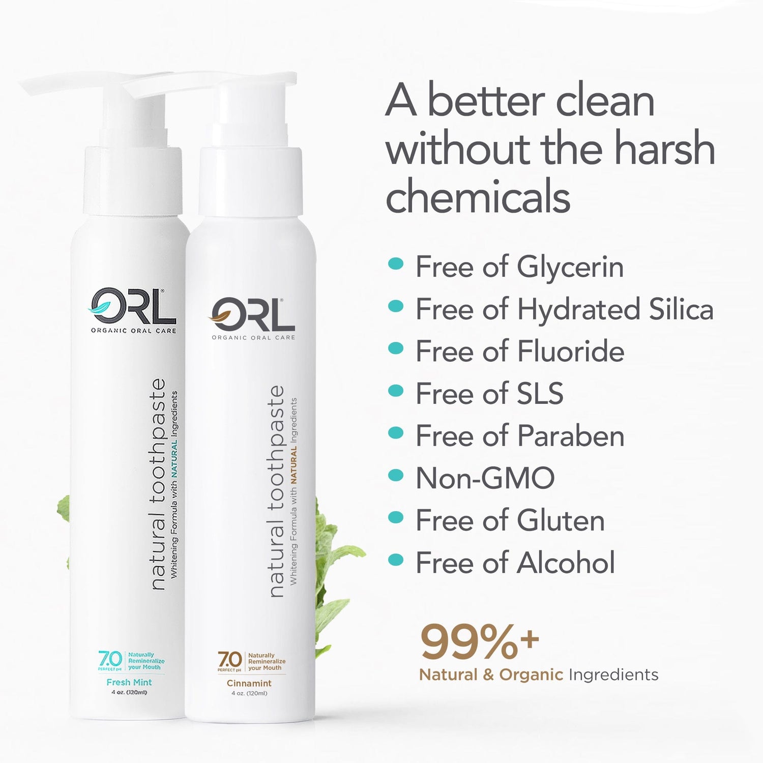ORL Bundle Yours &amp; Mine Toothpaste Combo - Fresh Mint &amp; Cinnamint