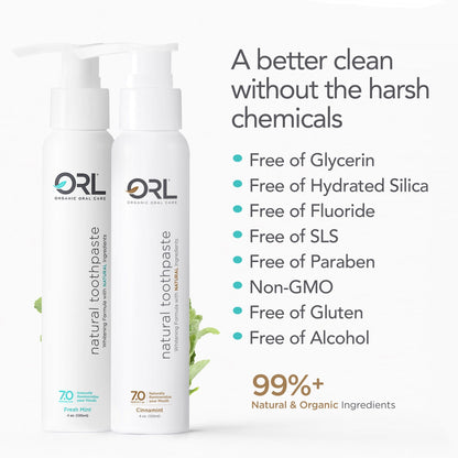 ORL Bundle Yours &amp; Mine Toothpaste Combo - Fresh Mint &amp; Cinnamint
