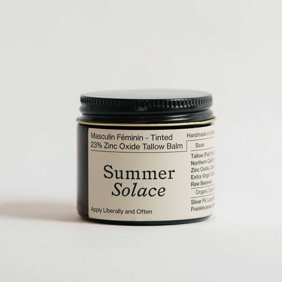Summer Solace Tallow SPF 23% Non-Nano Zinc Tinted Tallow Balm | Tinted and Scented