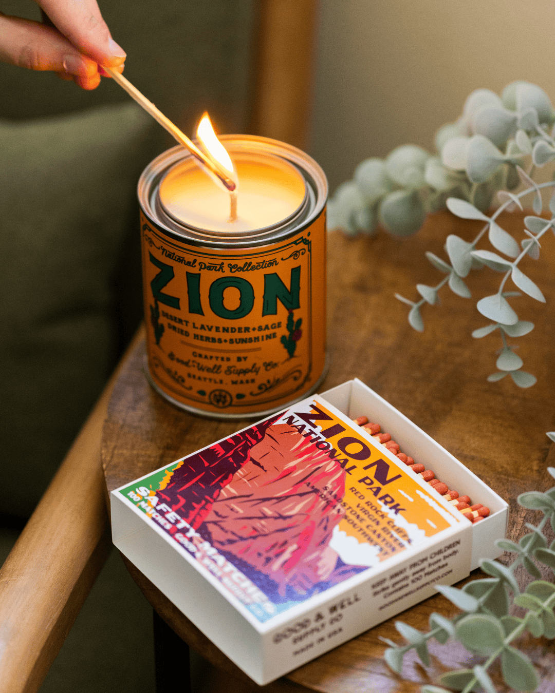 Good &amp; Well Supply Co. Zion Vintage National Park Cabin Matches